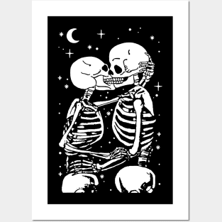 Skeleton's Kissing Posters and Art